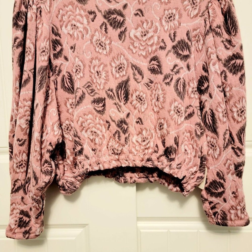 Free People No Ordinary Top Size XL Smoked Pink Combo Open Back Sweater NWT $128 - Picture 7 of 11